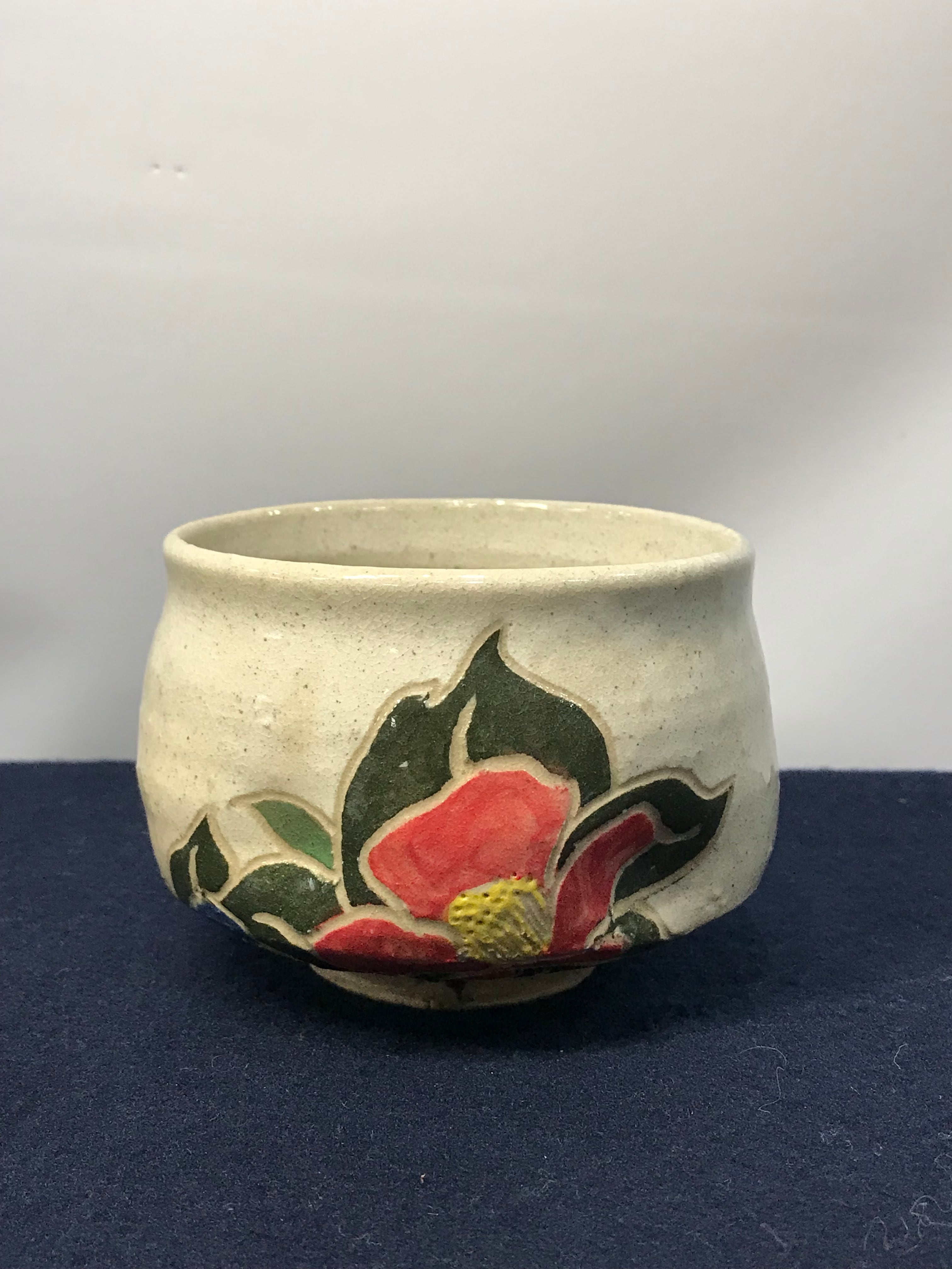 0616019 九谷蛍窯 中村秋塘作 福禄寿 共箱 陶磁置物