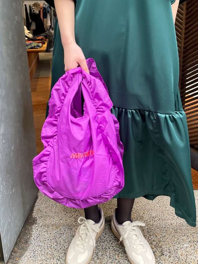 【送料無料】BUNZABURO 文三郎 / Polyester satin Petit bag YELLOW