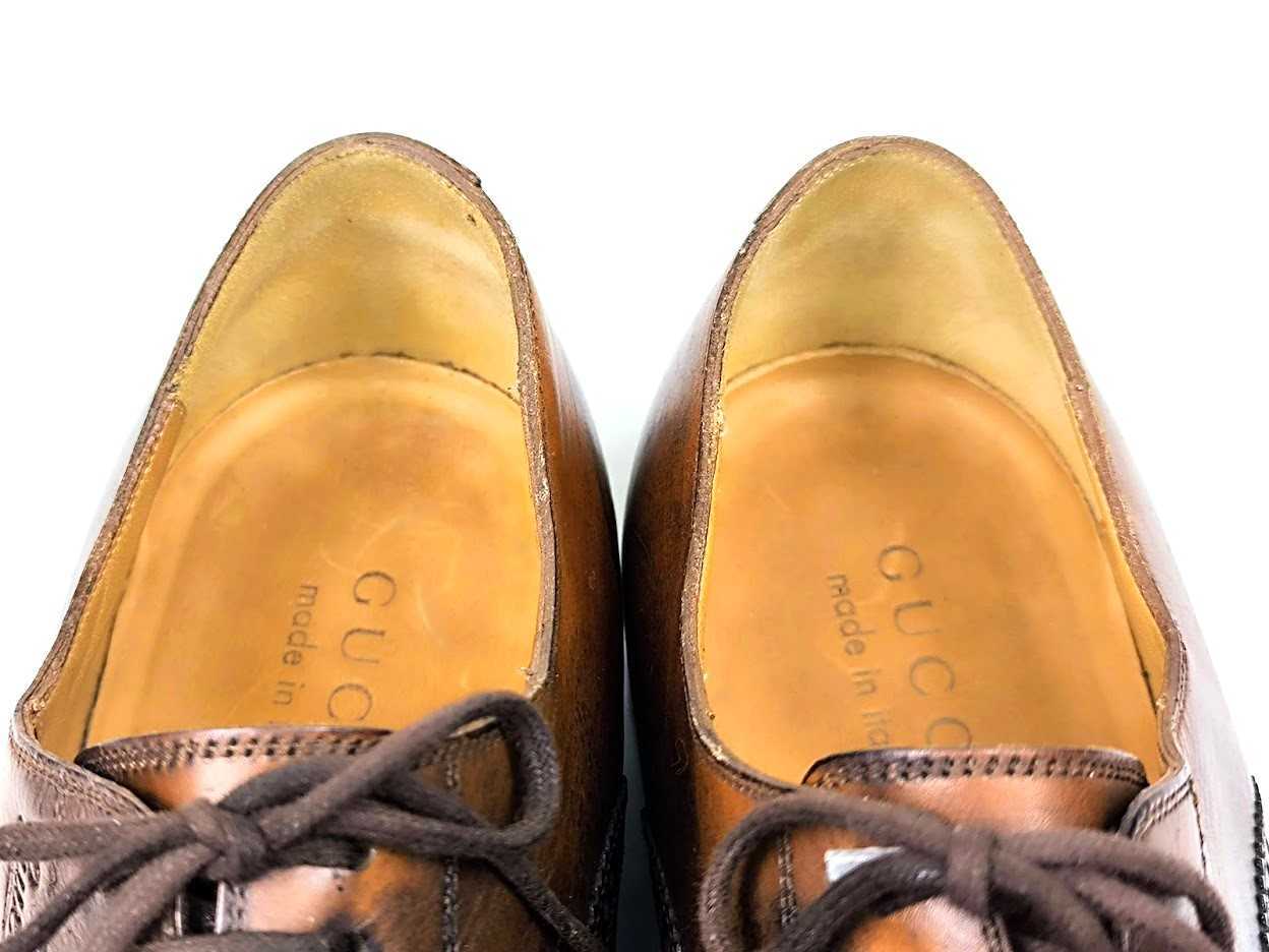 GUCCI グッチ　革靴　オックスフォード　 GGプレート　プレーントゥ　外羽式 GUCCI グッチ 革靴 オックスフォード GGプレート プレーントゥ 外羽式