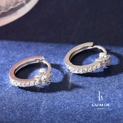 フローラルスパークルフープピアス