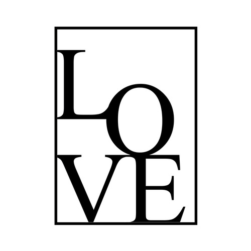 "LOVE" White - POSTER [SD-000587] A4サイズ ポスター単品