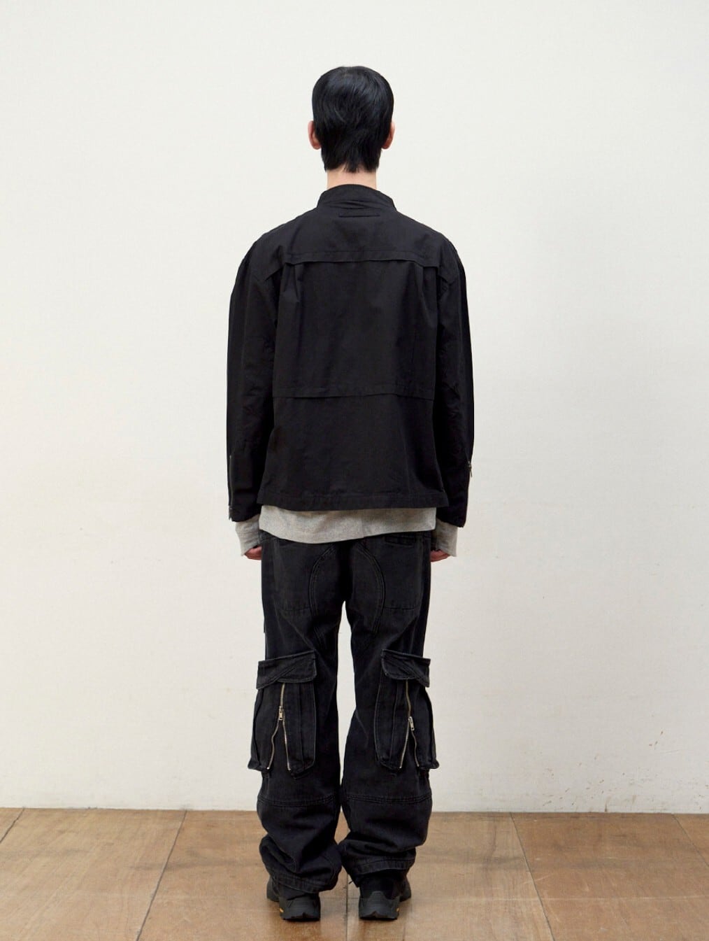 ☆RIIZE ソンチャン 着用！！【ETCE】ZIPPER POCKET MIL JACKET (BLACK