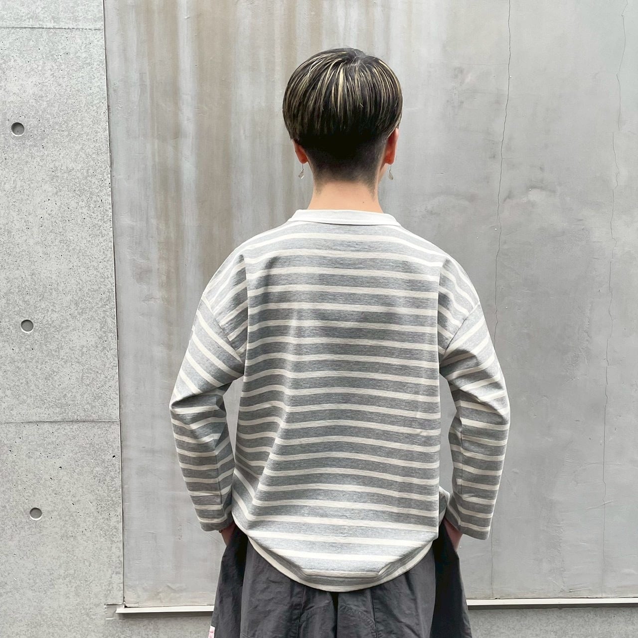 ワッペンペタペタ長袖Tシャツ HAYATEセーラーボーダーTシャツ 61C53