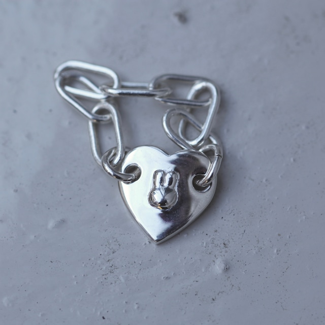 うさぎ face ハートプレートリングsilver925 #LJ23038R rabbit heart plate ring