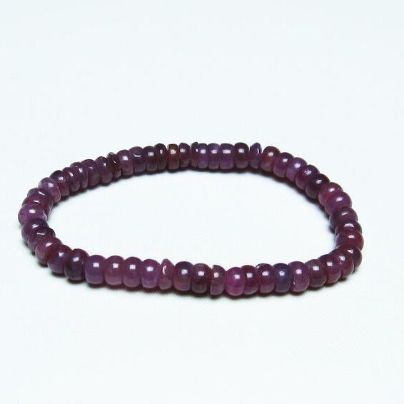 ルビー ブレスレット 6mm 一点物 メール便可 [M便 1/10] 111-28781