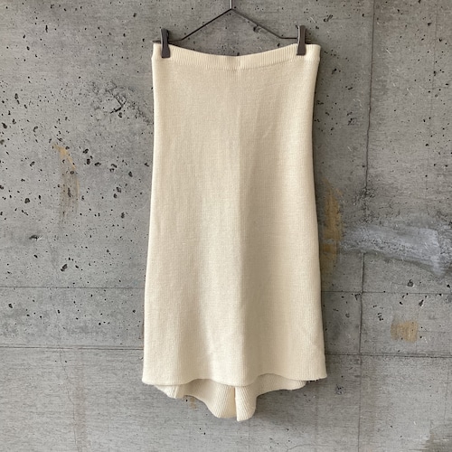 INTOCA Off-white deformed knit skirt