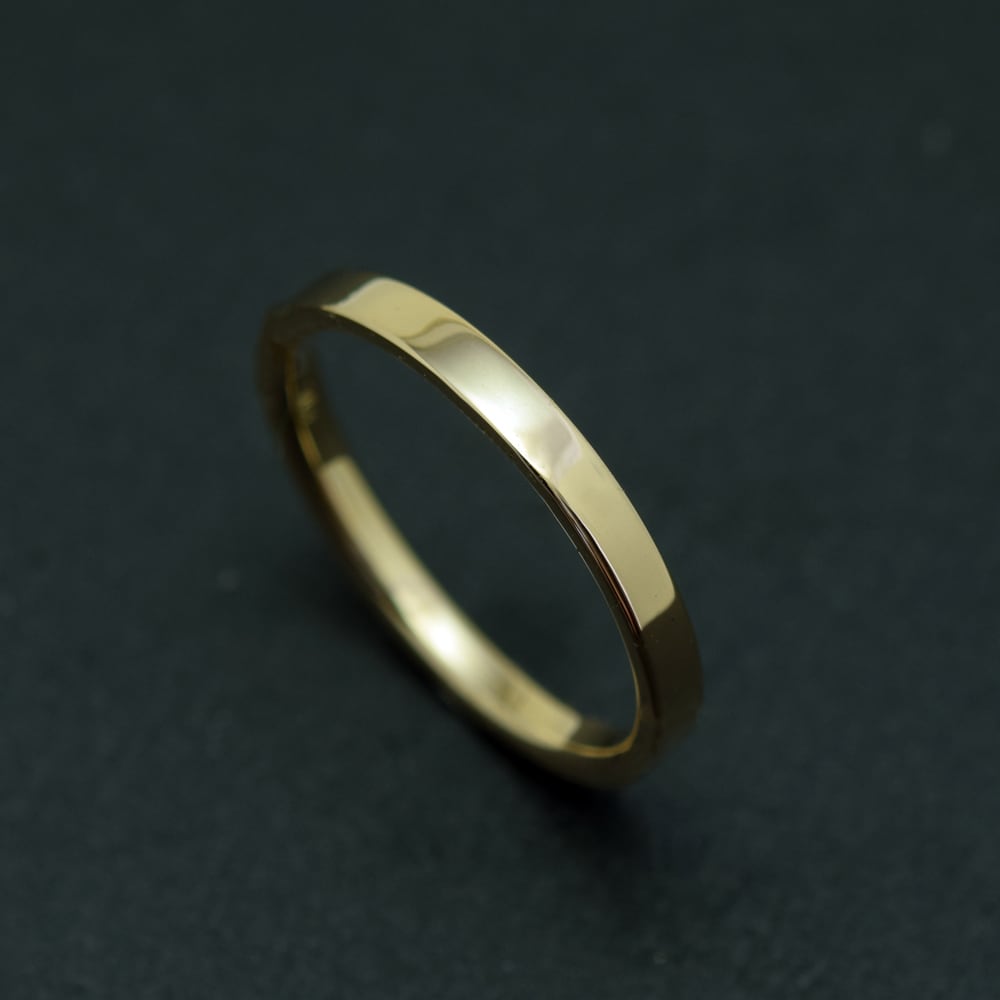 Flat Flat Ring 2mm K10ゴールドリング オーダー制作/ 受注生産
