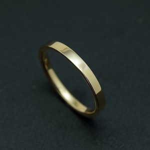 Flat Flat Ring 2mm K10ゴールドリング オーダー制作/ 受注生産