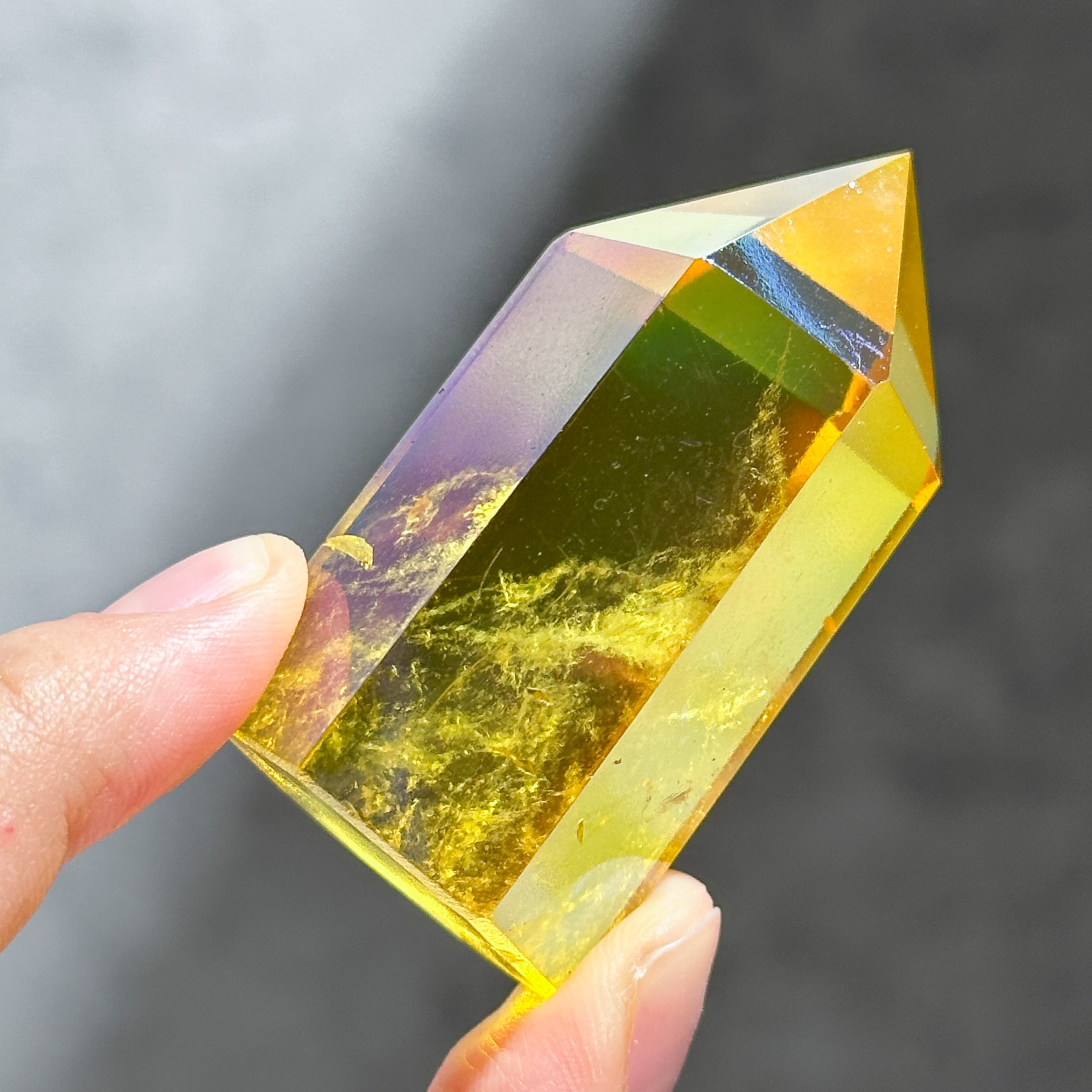 イエローオーラクォーツ ミニタワー22◇ Yellow Aura Quartz ◇天然石