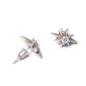 【DRIP6215】RMD Eight-pointed Star Dia Earrings
