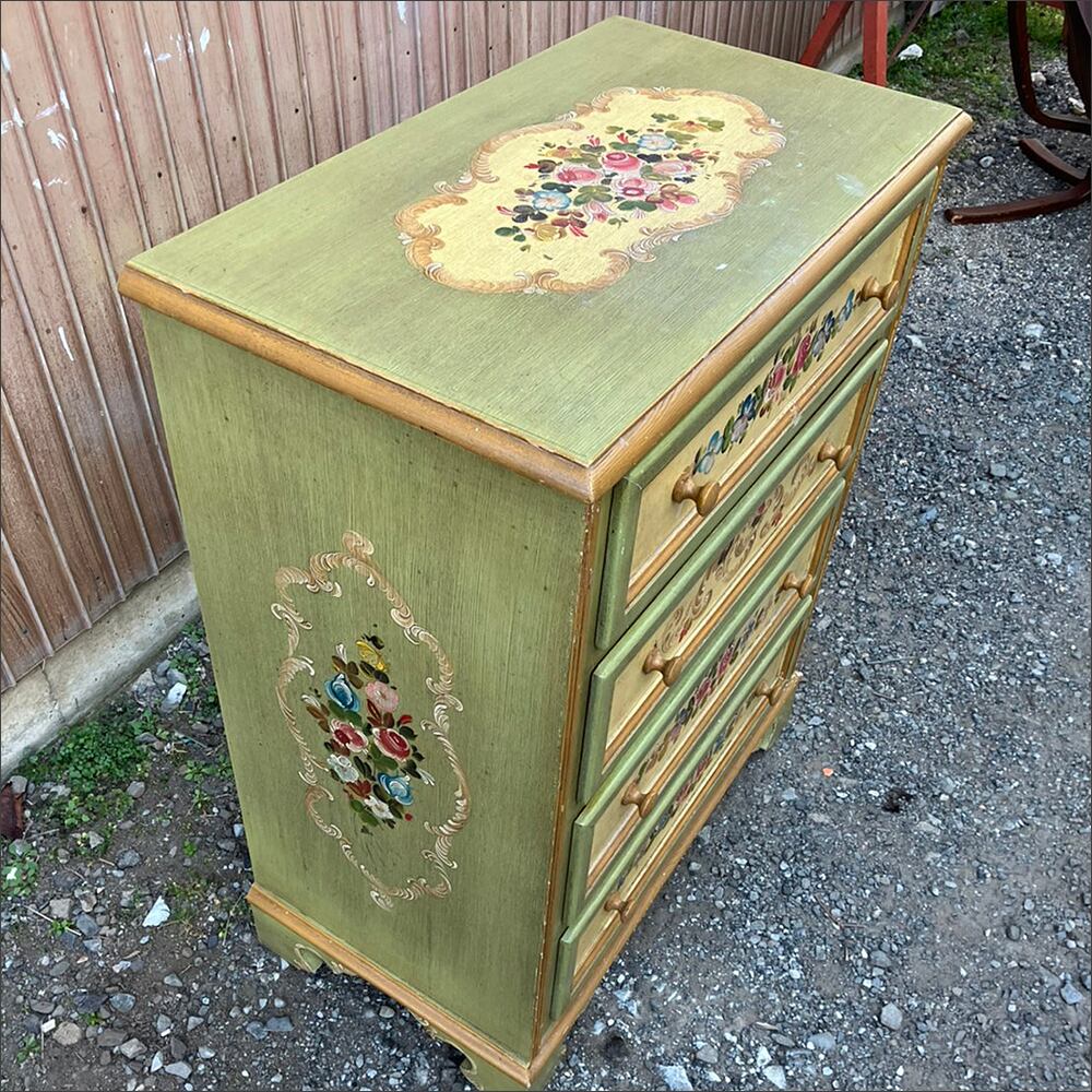 昭和レトロ レトロポップ チェスト タンス 引き出し グリーン 緑色