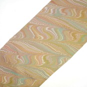 リバーシブル墨流し半巾帯 　[GOHO］ピーコック崩し