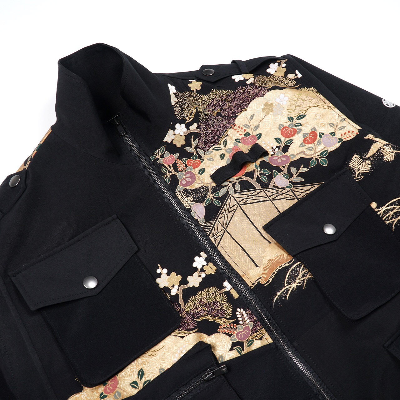 【BJK-M0035】Lsize再構築カーゴ着物ボンバー  KIMONO CARGO BOMBER JACKET