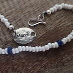 Mandi/マンディ Antique Beads Bracelet (White×Navy)