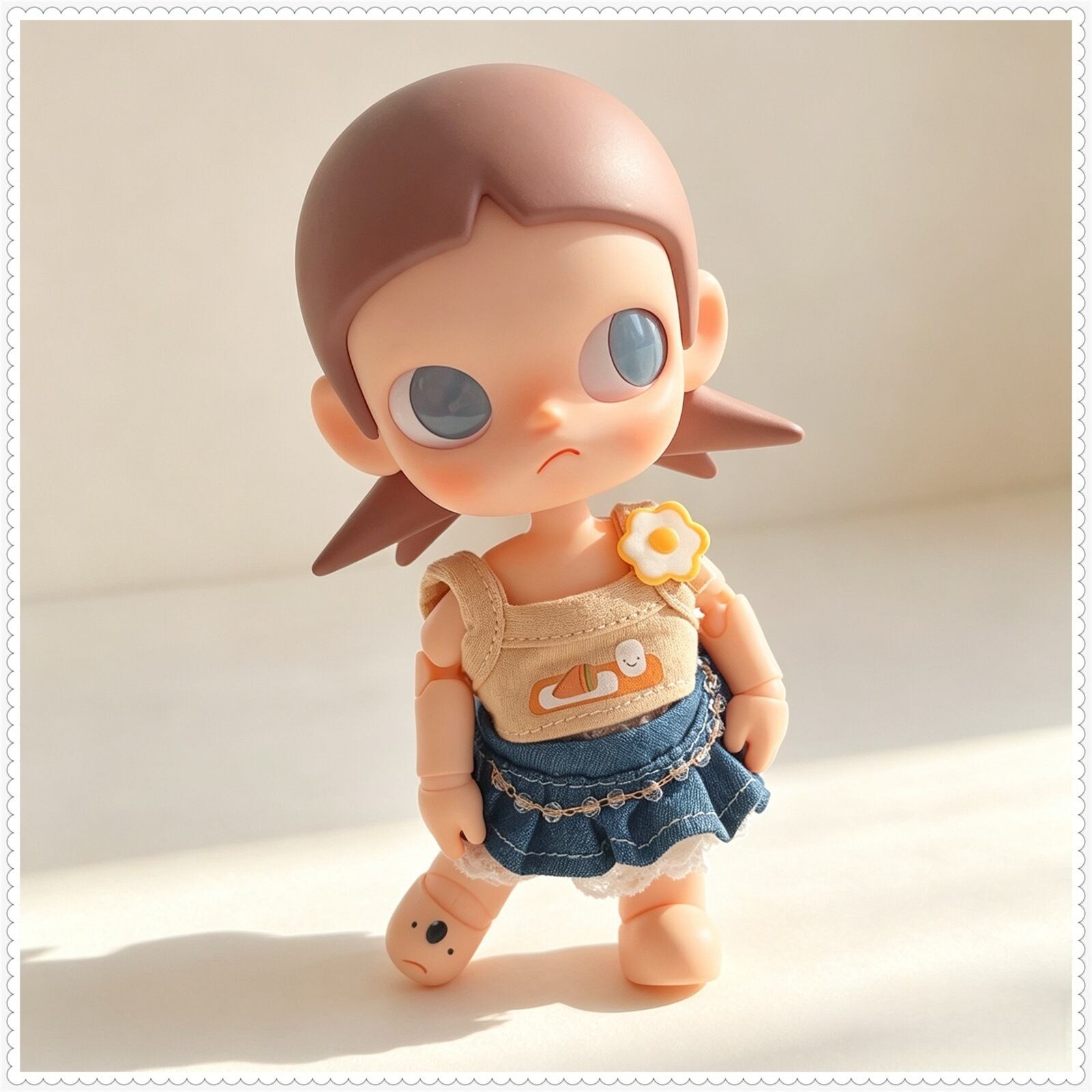 Labubu 4代用 桜和風 浴衣 着物＋帯＋キツネお面 ラブブ ぬいぐるみ