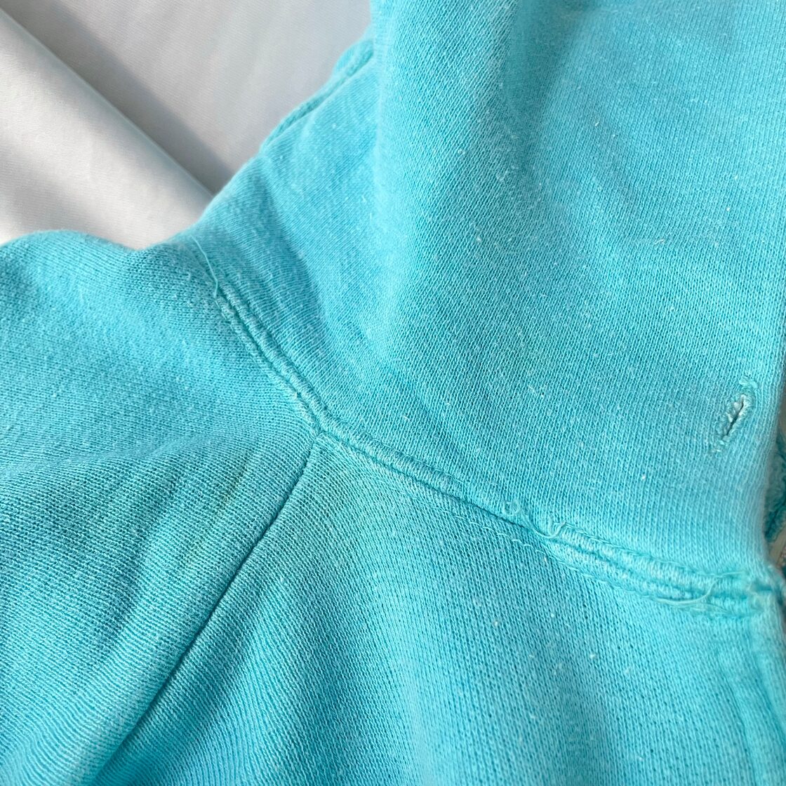 60s vintage turquoise separate pocket zip sweat parker ターコイズ 