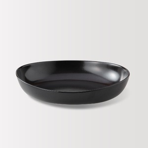 黒マット楕円カレー皿　大