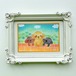 【犬の絵】癒しの絵 可愛い ヒーリング トイプードル パステル画原画～3匹のトイプードル～送料無料～