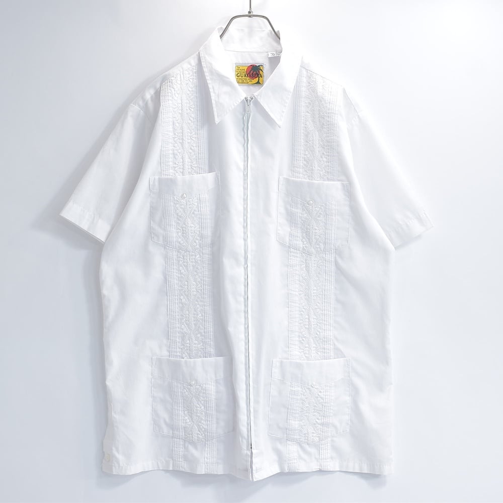90s～ Haband Guayabera 刺繍&タック デザイン キューバシャツ