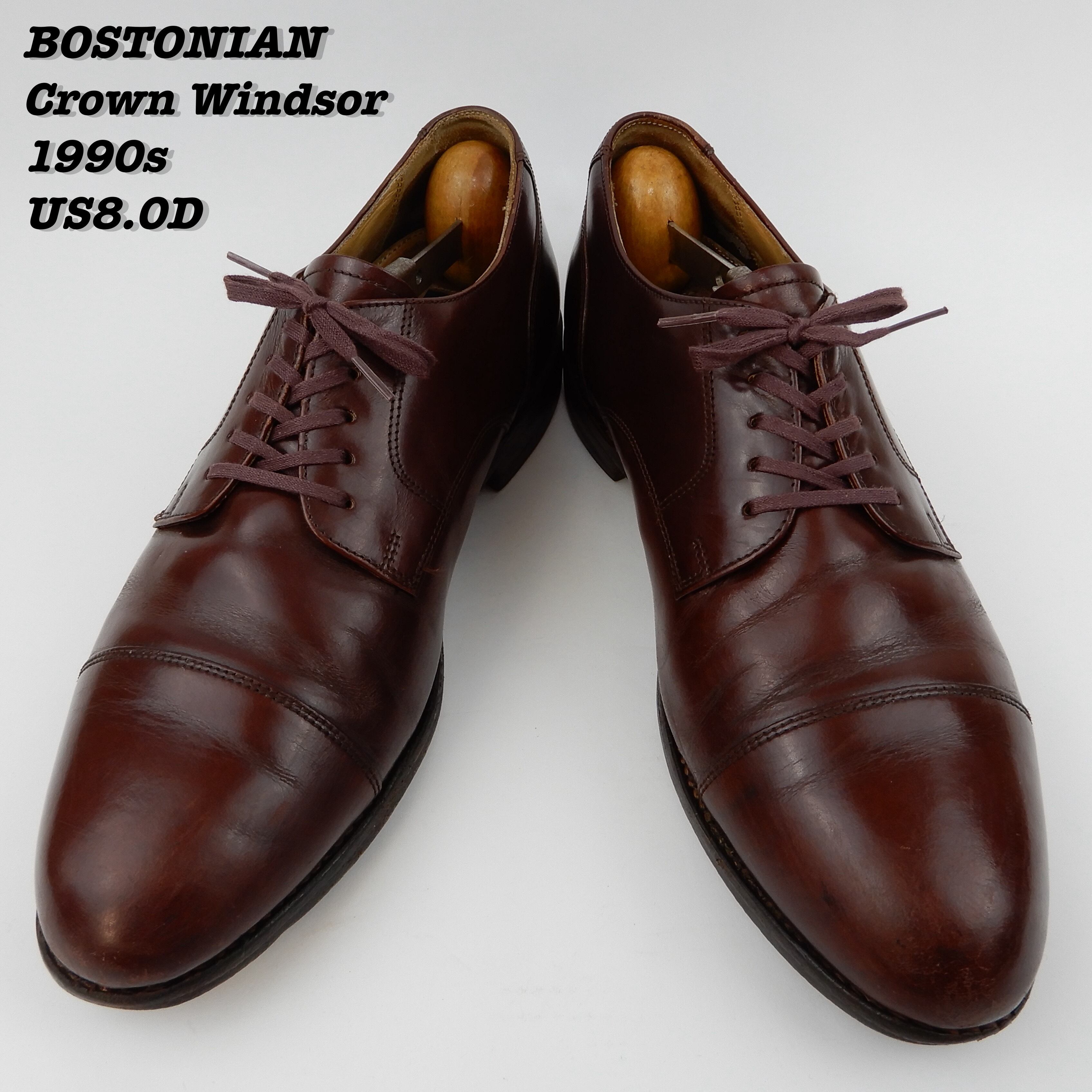 BOSTONIAN Crown Windsor Cap Toe Shoes 1990s US8.0D | Loki Vintage&Used  powered by BASE