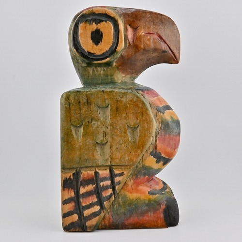 M1374 Vintage 1980s グアテマラ 木彫り オオハシ オブジェ フォークアート