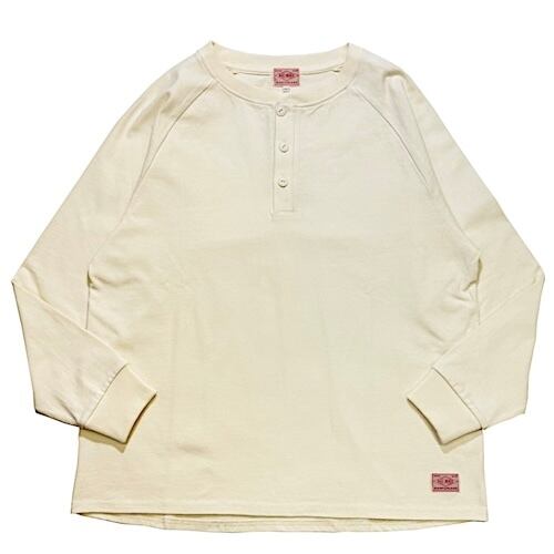 BIGMIKE / 10OZ Henry Neck L/S Tee / NATURAL ASH CHARCOAL | feels