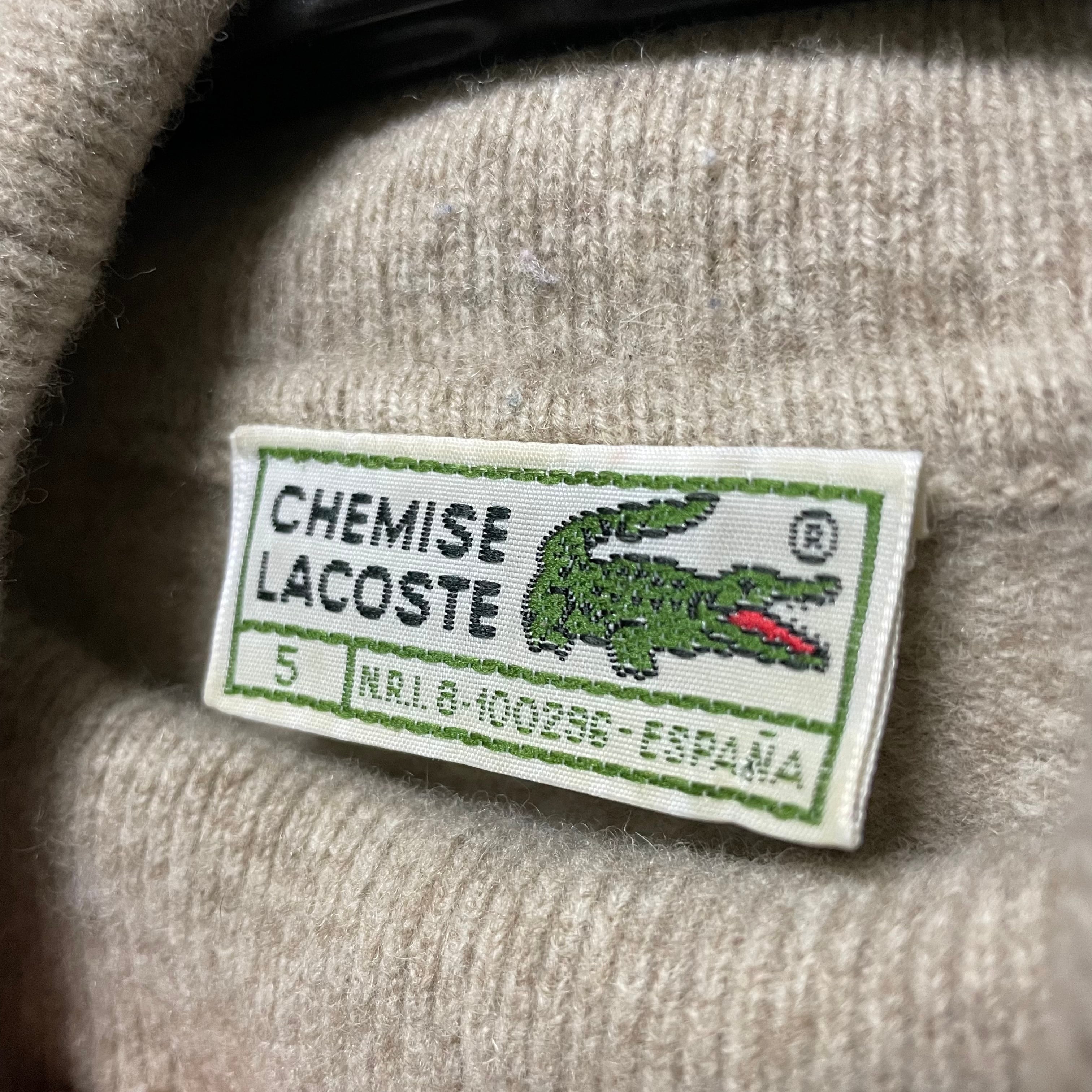 LACOSTE タートルネックニット 5（S相当） ベージュ セーター ワン