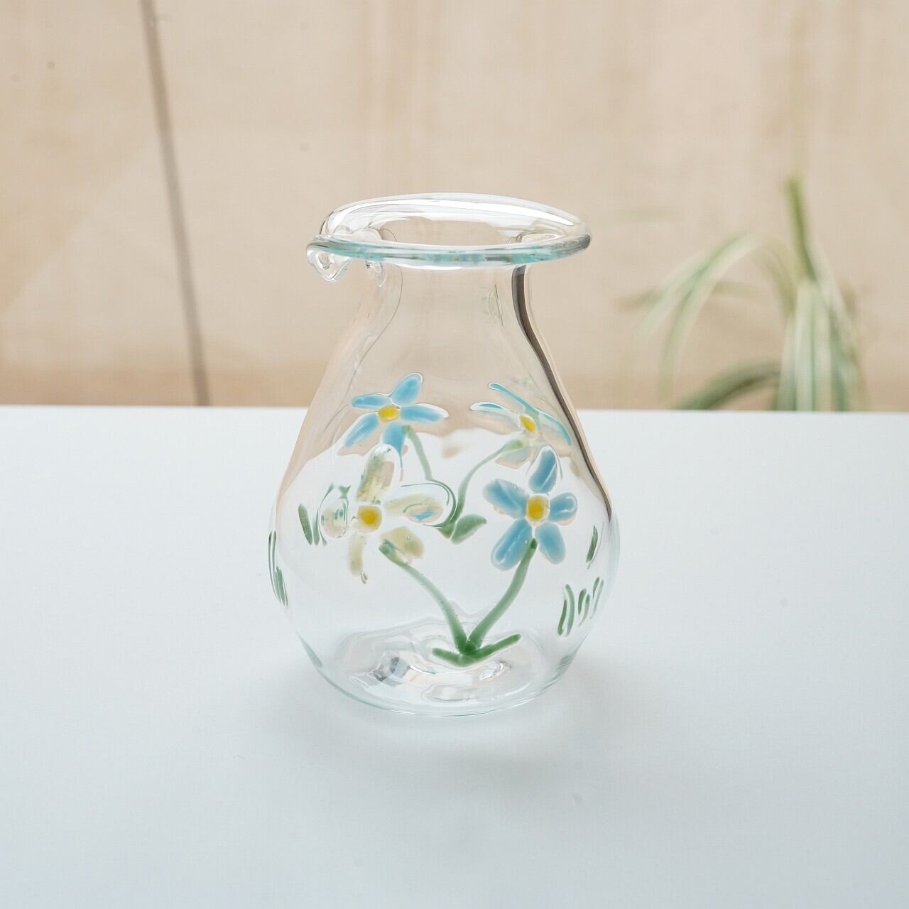 【竹川久仁子】耐熱ガラス ピッチャー 花 T-7-D