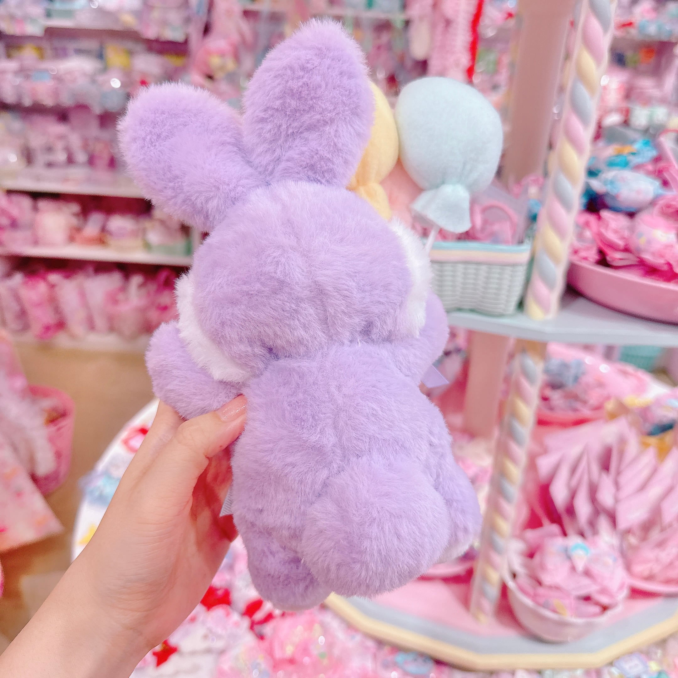 【あにあーる】バルーンうさぎぬいぐるみ（パープル）