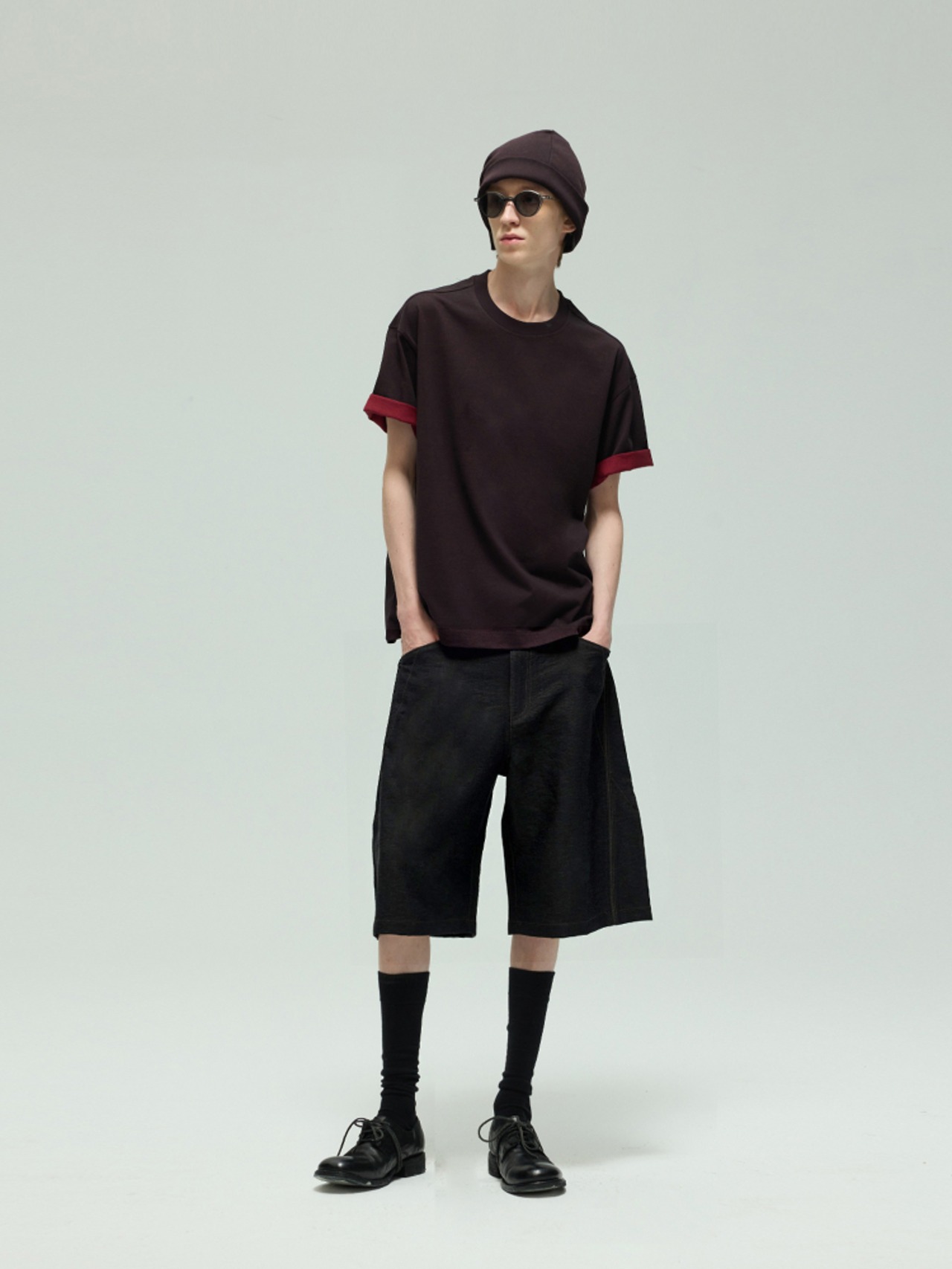 DECESOLO 25SS ポジティブ&ネガティブ ツーカラープロセスTシャツ