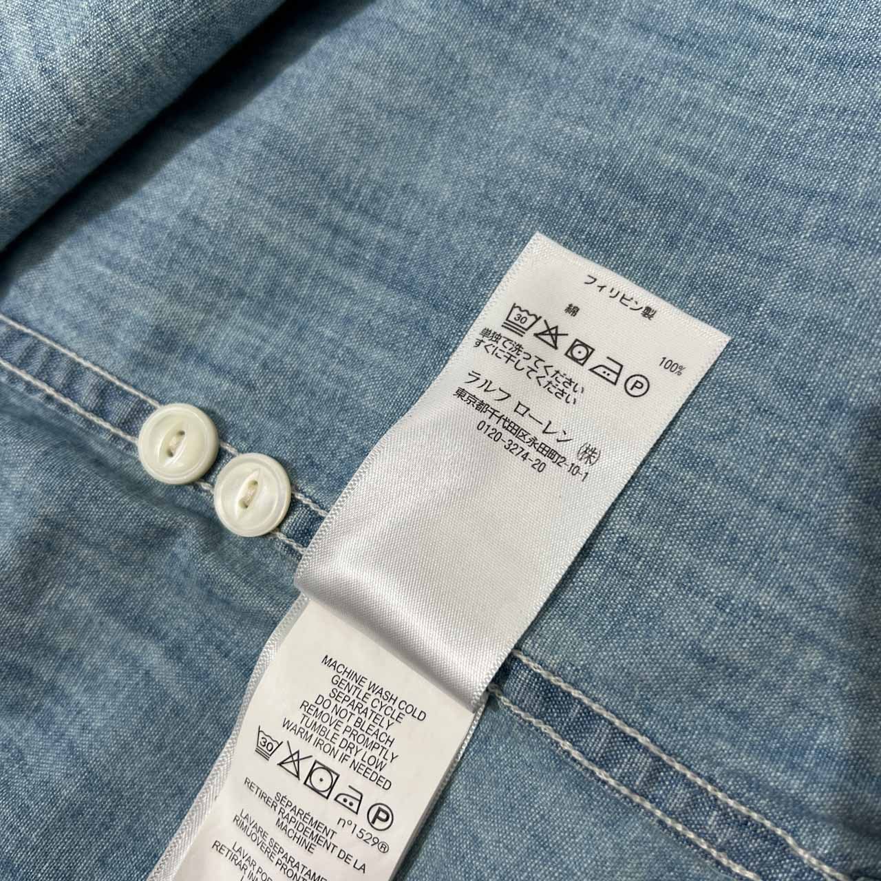 未使用品/タグ付き POLO RALPH LAUREN ポロ ラルフローレン 刺繍入り