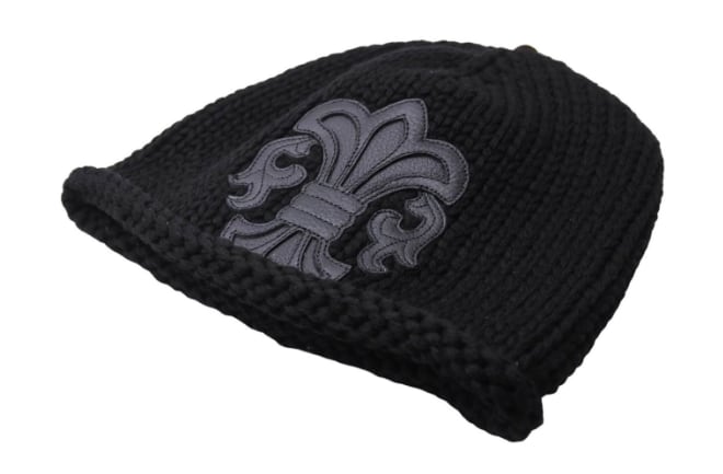 CHROME HEARTS クロムハーツ ニットキャップ フローラルパッチ CHROME HEARTS クロムハーツ ニットキャップ フローラルパッチ