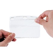 オープン工業 吊り下げ名札(IDカードホルダー) ソフト 特大サイズ 緑 NL-21P-GN