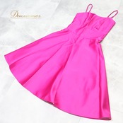 パーティドレス ワンピース ドレス ピンク系 パープル系 A・B・S Evening 発表会 ダンス 舞台 無地 キャミソール 結婚式 二次会 おしゃれ レディース