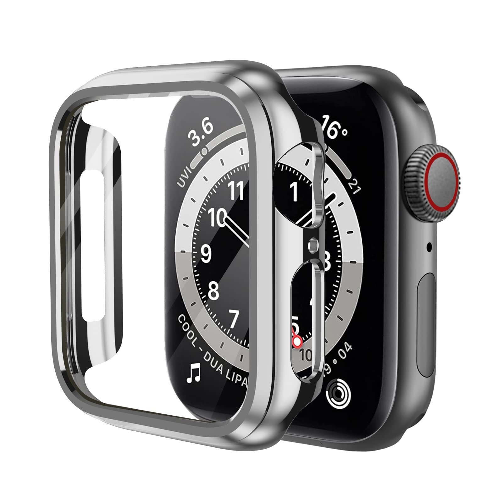 【特価処分】KIMOKU コンパチブル Apple Watch ケース Series SE2/SE/9/8/7/6/5/4 40mm PC+TPE材質 保護ケース 高耐久 耐衝撃 コンパチブルアップルウォッチ ケース超軽量 保護カバー シルバー