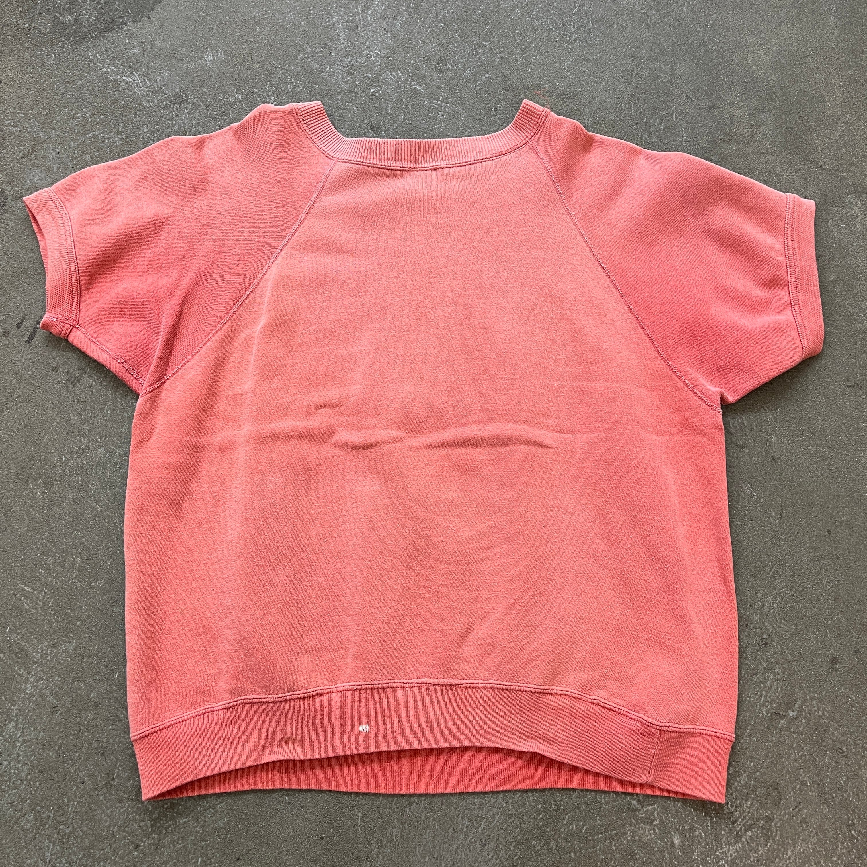 60s 半袖スウェット スウェット フェード サーモンピンク 無地 50s~60s S/S Print Sweat 50年代 60年代 半袖スウェット