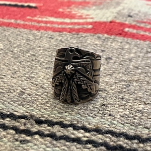 MARCELLA JAMES SILVER RING SHUNDER BIRD