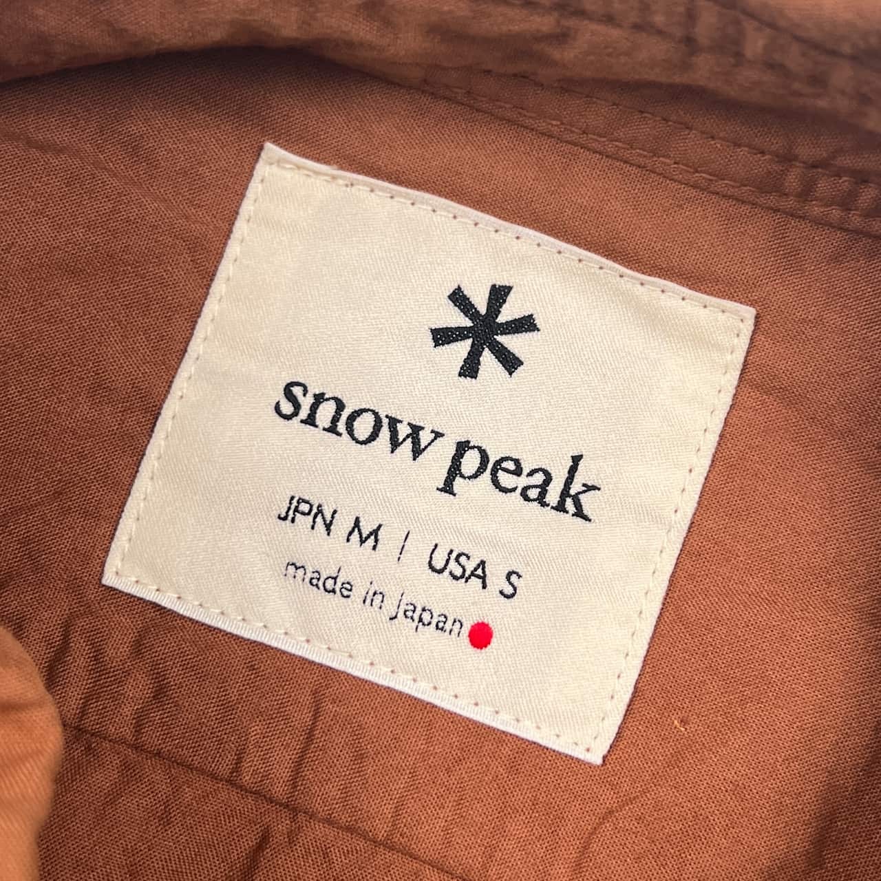 snow peak スノーピーク BD ボタンダウン 長袖シャツ M/ブラウン メンズ