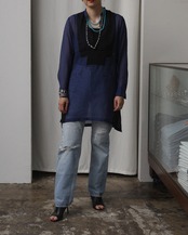 Dries Van Noten / Sheer Bib Shirt 34