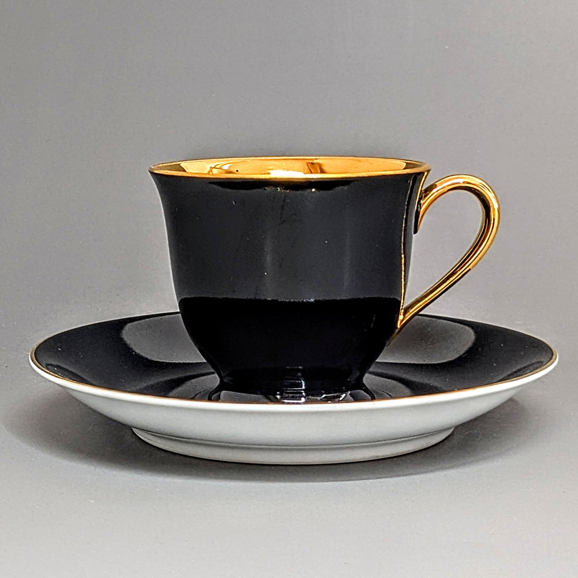 オールドノリタケ ゴールド ハーレクインキャビネットカップ&ソーサー