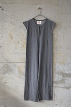 Gray semi-flared overalls