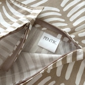 【PENTIK】 Vilja Cushion Cover(ヴィリヤ クッション カバー) ライトブラウン 45×45cm