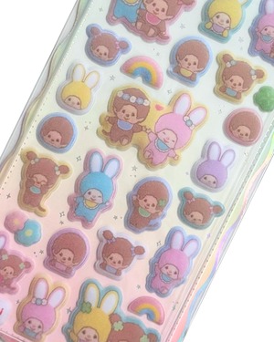 コットンパフィシール　モンチッチ/チムたん
