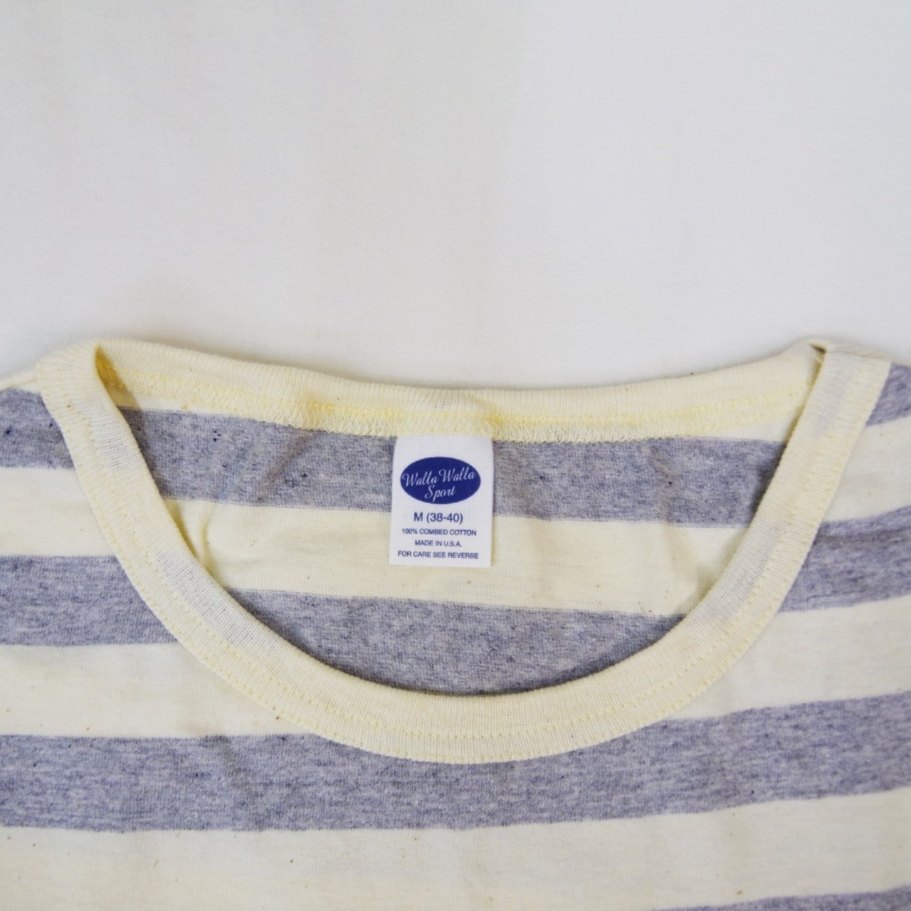 【WALLA WALLA SPORT(ワラワラスポーツ)】DEADSTOCK S/S STRIPE BASIC CREW TEE デッドストック ショートスリーブ ストライプ ベーシック クルー T