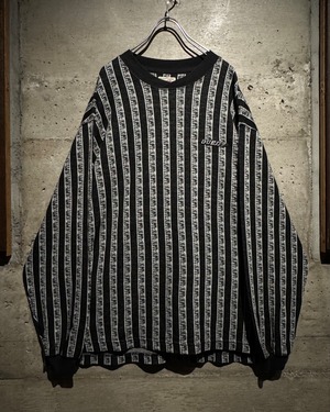 【Caka】90's “GUESS” Jacquard  Loose L/S T-Shirt