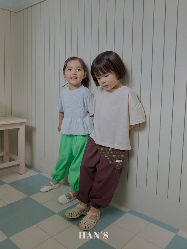 《送料無料》切り替えロングパンツ:kids【HANS】※お取り寄せ