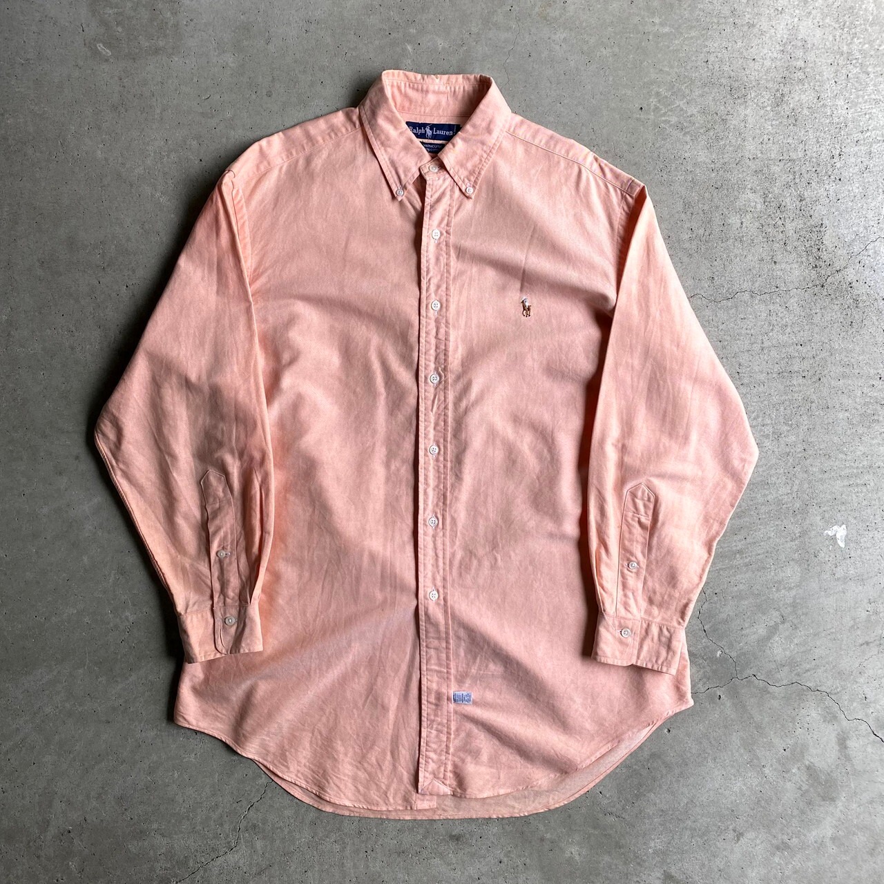 RALPH LAUREN ラルフローレン ペールオレンジ 長袖 オックスフォード 