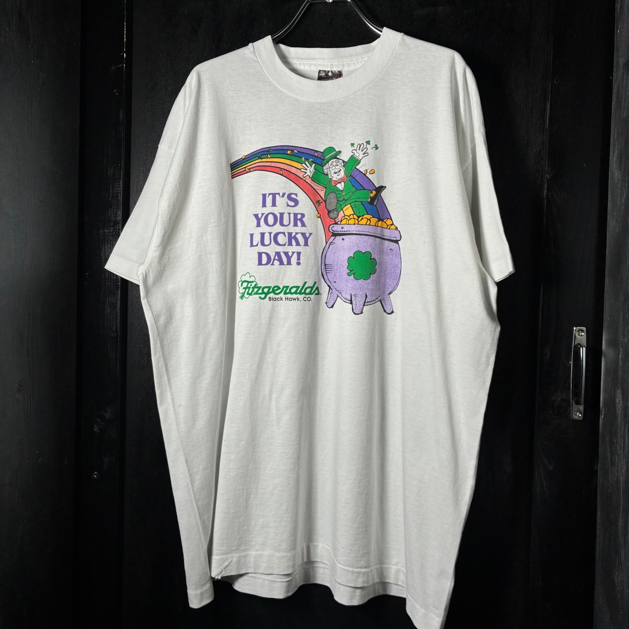 90s USA製 FRUIT OF THE LOOM  セントパトリックデー　レプラコーン　Tシャツ　ヴィンテージ