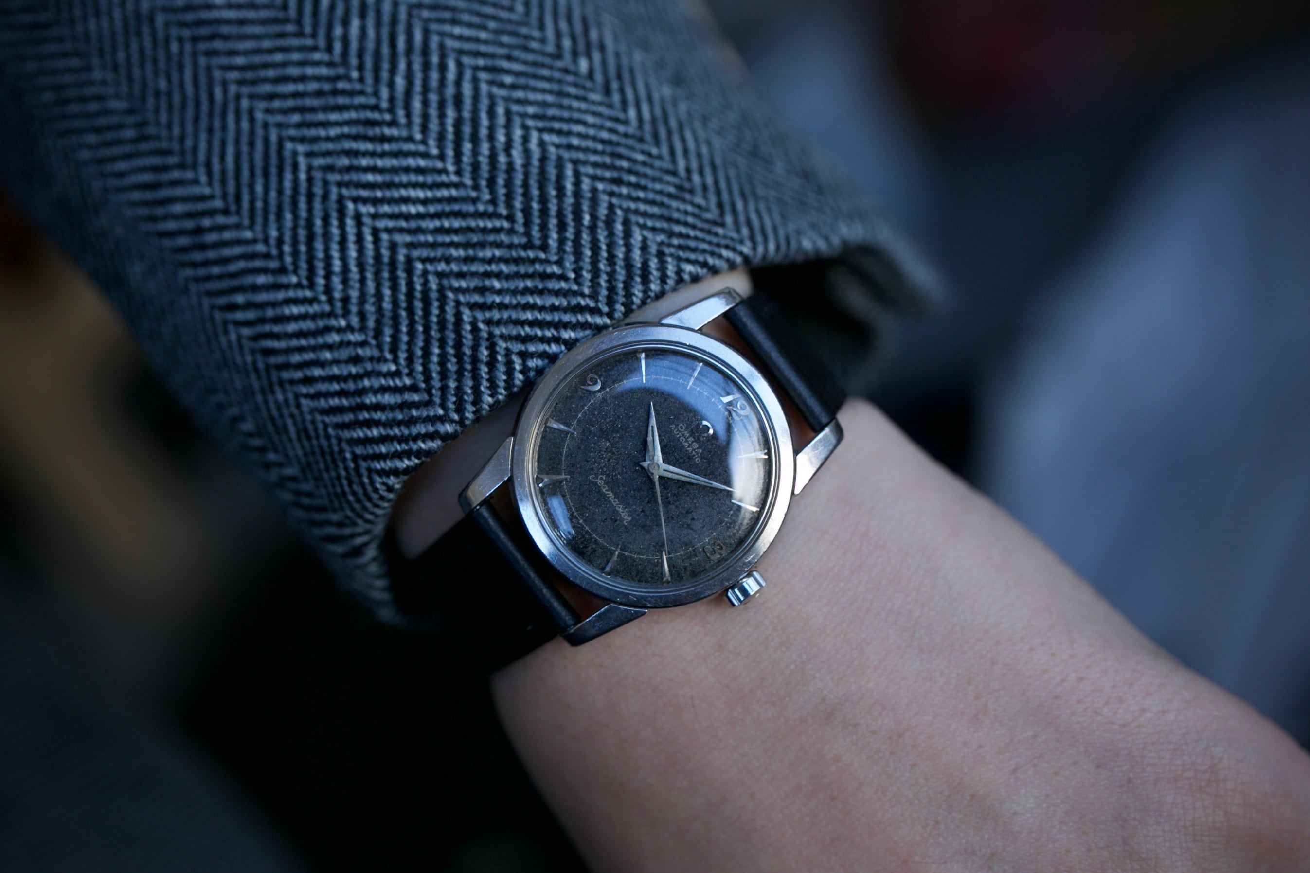 OMEGA】 1955年製 オメガ シーマスター 3rd ブラックミラーダイヤル