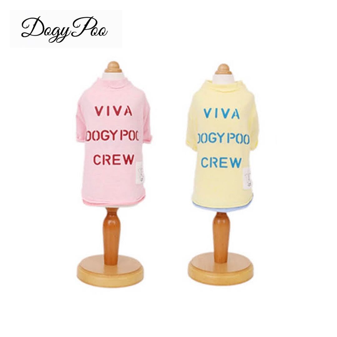 DogyPoo ペット服 Tシャツ 『DOGY POO CREW』 重ね着風 【ピンク】【イエロー】XS S M L XL | ペット服・雑貨Select Shop Moa-Glow DogyPoo ペット服 Tシャツ 『DOGY POO CREW』 重ね着風 【ピンク】【イエロー】XS S M L XL | ペット服・雑貨Select Shop Moa-Glow